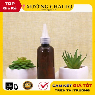 Chai Chiết Mĩ Phẩm ❤ GIÁ RẺ NHẤT ❤ Chai nhựa pet nút nhọn nâu 20ml,30ml,50ml,100ml chiết mỹ phẩm , phụ kiện du lịch