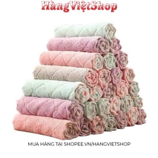 Khăn lau 2 mặt đa năng nhà bếp lau tay bát đĩa chén ly vải siêu thấm nước siêu sạch