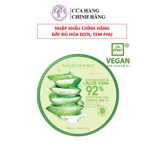Kem dưỡng da Nature Republic Soothing &amp; Moisture Aloe Vera 92% Soothing Gel 300ml