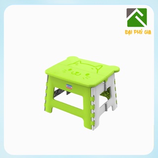 Ghế lùn xếp Duy Tân họa tiết mèo bằng nhựa cao cấp