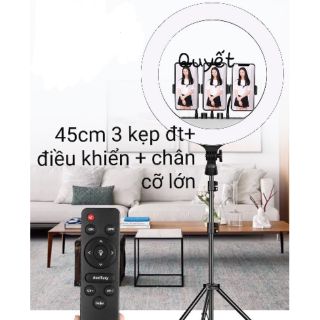 ĐÈN LES LIVESTREAM 45CM KÈM ĐIỀU KHIỂN 3 KẸP ĐT CHÂN CỠ LỚN 2M1