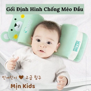 Gối Định Hình Đầu Thông Minh Chống Méo Đầu- Bẹt Đầu Cho Trẻ Sơ Sinh - Mịn Kids