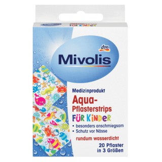 Băng cá nhân chống thấm cho bé Mivolis Das Gesunde Plus 20 miếng của Đức