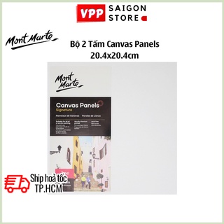 Bộ 2 Tấm Canvas Panels 20.4x20.4cm Mont Marte - CMPL2020 - Canvas Vẽ Tranh, Toan Vẽ Tranh
