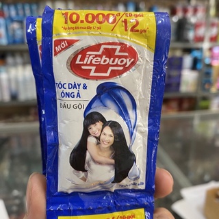 Dầu gội Lifebuoy tóc dày óng ả 6g x 12 gói
