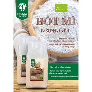 Bột mì nguyên cám hữu cơ Probios - Gói 1kg