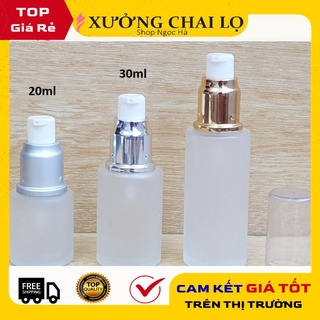 Chai Chiết Mĩ Phẩm ❤ GIÁ RẺ NHẤT ❤ Lọ Thủy tinh mờ Xịt giọt 20ml,30ml,50ml đựng kem dưỡng da, sửa rửa mặt, serum .