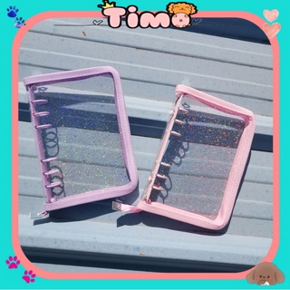 Binder Nhựa Dẻo Có Khóa Bìa Sổ Còng Ruột Giấy Refill Binder A4 A5 B5 Trong Suốt Dụng Cụ Bullet Journal Timo VP81