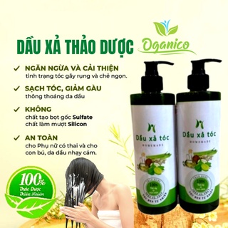 Dầu xả thiên nhiên - 100% Organic từ thảo dược, thảo mộc tự nhiên cô đặc Handmade dưỡng ngăn ngừa rụng tóc OGANICO 18