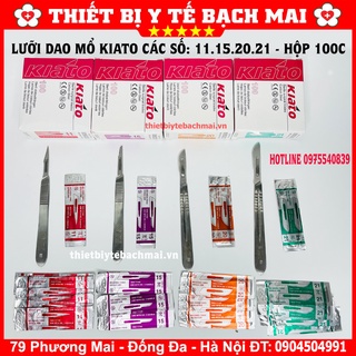 LƯỠI DAO MỔ KIATO SỐ 11/15/20/21 HỘP 100 CHIẾC