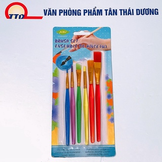 Bộ Chổi Vẽ 6 Chiếc - Nhiều Màu