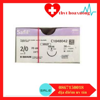 Chỉ phẫu thuật Safil 2-0 (tròn) (HỘP 36 TÉP)