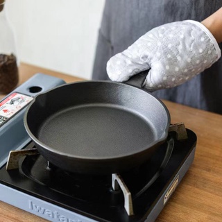 Chảo Gang Thô Đúc Thủ Công Kiểu Nhật Nguyên Khối Sz 26cm-Chống Dính Tự Nhiên Dùng Được Bếp Từ