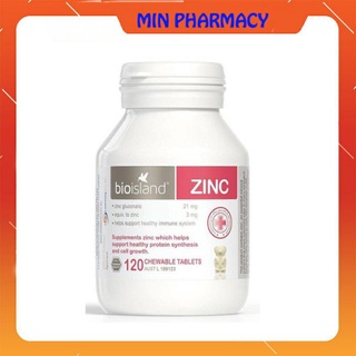 Viên bổ sung kẽm Zinc Bioisland 120 viên cho bé từ 1 tuổi - xuất xứ Úc