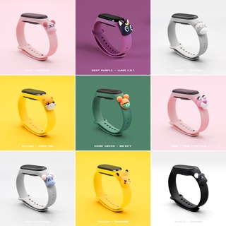 XIAOMI Dây Đeo Thay Thế Chất Liệu Silicone Cho Mi Band 5 4/3 Mi Band 6