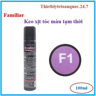 [Chính hãng] F1- Tim Gôm xịt màu tạm thời Familiar đủ màu 100ml- gội là hết