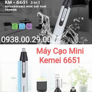 Tông Đơ Cắt Tóc Đa Năng Kemei 6651, Máy Cạo Râu Đa Năng Kemei 6651.