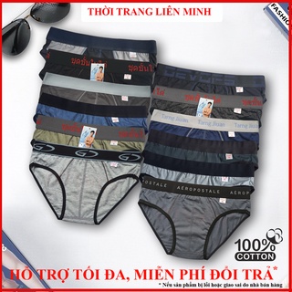 Combo 12 quần lót của nam nhiều lưng cao cấp, vải cotton 100%, co dãn và thấm hút tốt, đồ lót, sịp tam giác, quần xì