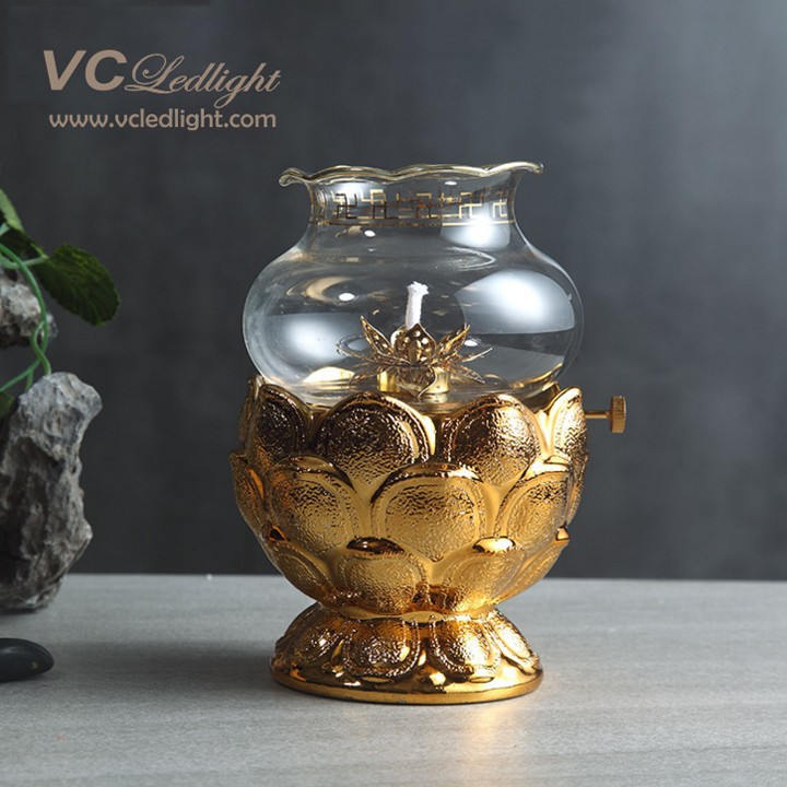 ĐÈN DẦU THỜ ĐÀI SEN