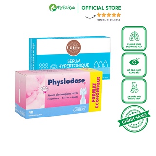 Nước muối sinh lý tép hồng Gifrer/Gilbert Physiodose, Pháp (40x5ml/ống) vệ sinh mũi, mắt hàng ngày cho bé và người lớn