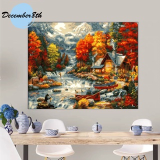 Tranh tô màu theo số Tranh sơn dầu số hóa December8th Bờ suối mùa thu BSU