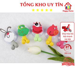 Kẹp treo bàn chải đánh răng, cáp sạc đáng yêu hút chân không Happy Home