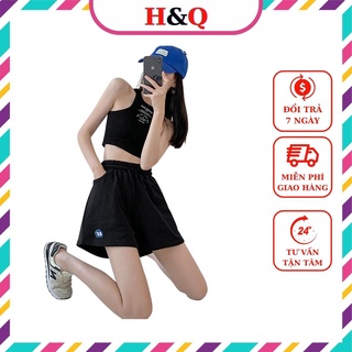 Quần Short nữ mặc nhà AF thun ống rộng chơi thể thao,cute_huyền quang