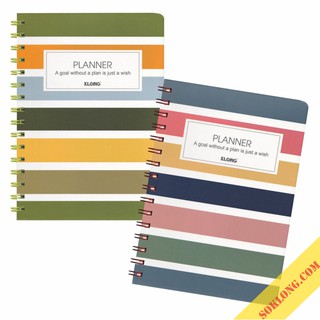 Sổ kế hoạch sọc ngang lò xo kép Planner A5 Klong 200 trang MS945 nhiều màu