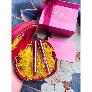 [HÀNG CHÍNH HÃNG] Set Son Roses HAPY MINIGARDEN Ví Trái Tim 2 Màu Son Độc Đáo Bền Màu Lâu Trôi