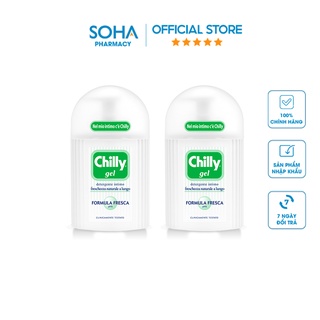 Combo 2 Dung dịch vệ sinh phụ nữ Chilly Gel - Se se lạnh, bùng tươi mát -  số 1 tại Italy - (200ml/chai)