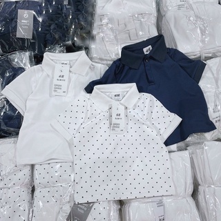 Set 3 áo thun polo bé trai bé gái, áo phông có cổ chất cotton gai trẻ em mềm mịn, thoáng mát, thời trang, basic