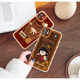 Ốp lưng iphone Roro quà giáng sinh cạnh vuông  cho iphone 11 7plus 8plus x xsmax 11pro max 12pro 12promax13promax tr1066