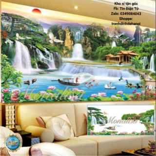 Tranh đính đá phong cảnh y8250 : 120 x 65