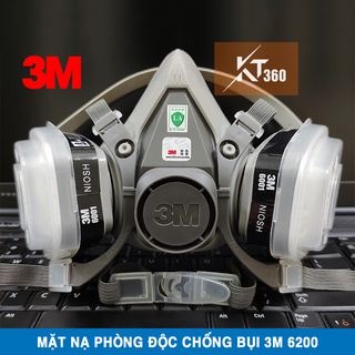 Mặt Nạ Phòng Độc Sơn, PU, Thuốc Trừ Sâu (Phin Lọc USA). Mặt Nạ 3M 6200 Chống Khí Độc &amp; Bụi Mịn PM 2.5