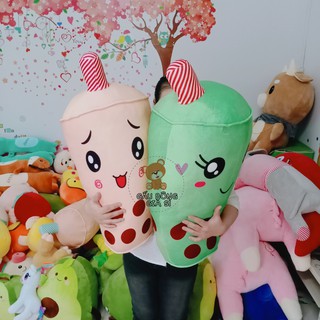 GẤU BÔNG LY TRÀ SỮA 55CM VẢI MINISO SIÊU MỊN CAO CẤP