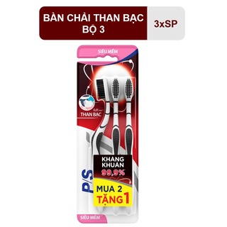 Bàn chải đánh răng P/S than bạc kháng khuẩn 99.9%
