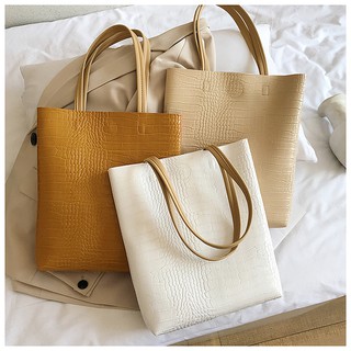 Túi Tote nữ vân cá sấu dáng to size 32cm dáng rộng đựng vừa máy tính bảng đựng cả thể giới lonakeng shop