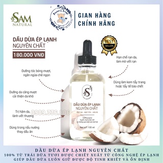 Dầu dừa ép lạnh nguyên chất SAM NATURAL 100ml