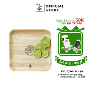 Đĩa gỗ vuông nhỏ | Gỗ Đức Thành - 21141