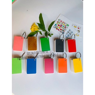 Flashcard trắng ( chọn màu bìa) thẻ học từ vựng tiếng anh nhật hàn trung cao cấp bo góc