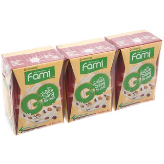 Lốc 3 hộp sữa đậu nành đậu đỏ nếp cẩm Fami Go 200ml