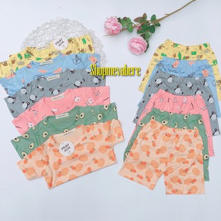 Bộ cộc tay vải thun lạnh MK cho bé trai và bé gái 6-16kg vải mềm mịn co giãn và thoáng mát - BO51