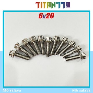 (211) Ốc 6li20 trụ SALAYA inox 304 gắn lốc máy tất cả các dòng xe