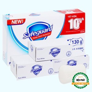 ⚡️ [Combo 3] Xà Phòng, Xà Bông Cục Safeguard Pure White Diệt Khuẩn 130g/Cục