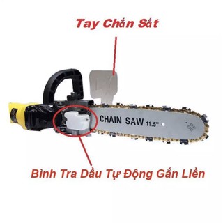 [LOẠI MỚI - BÌNH DẦU GẮN KÈM] Bộ chuyển đổi máy mài góc, máy cắt thành máy cưa xích (Chain Saw 11.5" - 300mm) - Loại Xịn