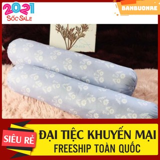 Ruột gối ôm bông gòn mẫu hoa trà ghi