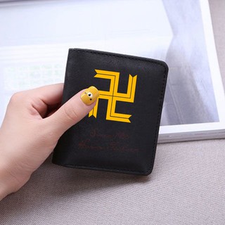 Ví ngắn đen cầm tay in hình LOGO TOKYO MANJI TOKYO REVENGERS anime chibi tiện lợi thời trang quà tặng lưu niệm