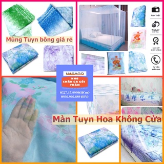 Mùng Ngủ Màn Ngủ Chống Muỗi Đẹp - Màn Dây Giường Đơn Giường Đôi Đủ Kích Cỡ Có Dây Treo Hình Bông Giao Ngẫu Nhiên