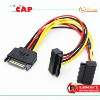 Cáp Chia Nguồn Sata 1 Ra 2 Bẻ Góc 90 Độ
