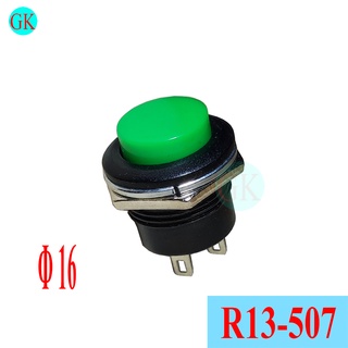 Nút nhấn nhả phi 16 núm xanh R13-507 [K-13-19]